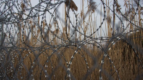 The fence along the Serbian and Hungarian border (Photo by Rian Bosse)
