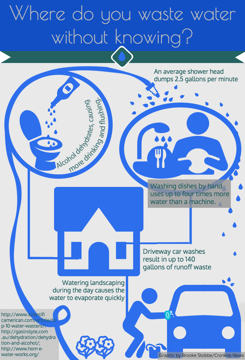 Water conservation infographic.