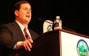 Gov. Doug Ducey said he supports the Trans-Pacific Partnership, which would eliminate some trade barriers between countries over time. (Photo by Curtis Spicer/Cronkite News)