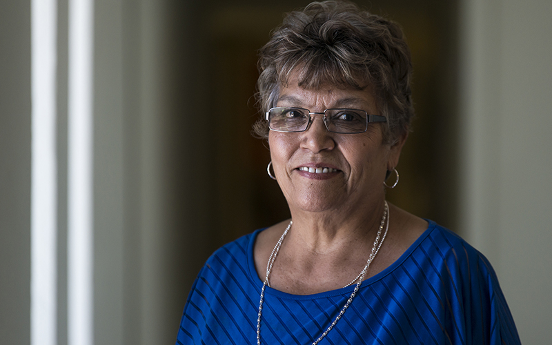 Gloria Torres serves as a city councilwoman and school board member in the border town of San Luis, Arizona. (Photo by Roman Knertser/News21)