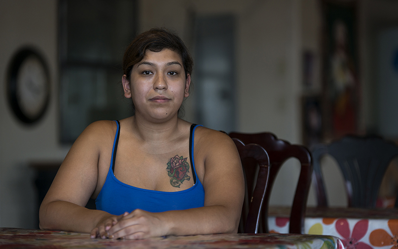 Alejandra Campos, 23, a native of Somerton, Arizona, has never registered to vote. Campos does not believe in the political system. She says politicians only make promises. (Photo by Roman Knertser/News21)