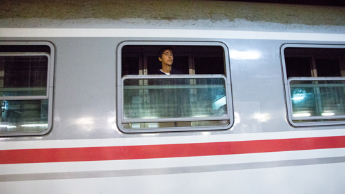 The last train of refugees through the Balkans. (Photo by Courtney Pedroza)