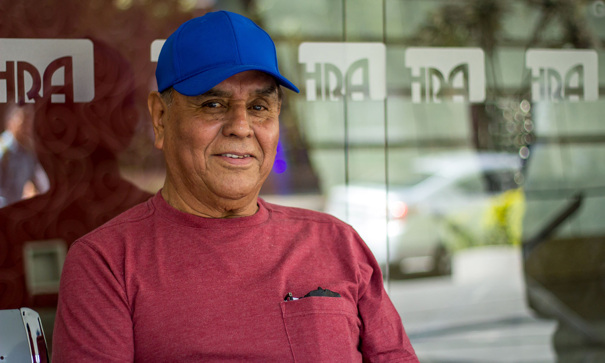 Xavier Solana Rivas sits outside Hotel Real Alameda in Santiago de Querétaro, where he’s staying for his 50-year reunion of his agricultural professional program. He’s been a cattle farmer for 35 years in Aguascalientes, about 3 hours from Querétaro. He is a passionate opponent of President Trump.