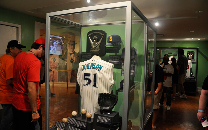 HoF display featuring the first emoji jersey worn in MLB. A monumental  moment in the game's history. : r/baseball