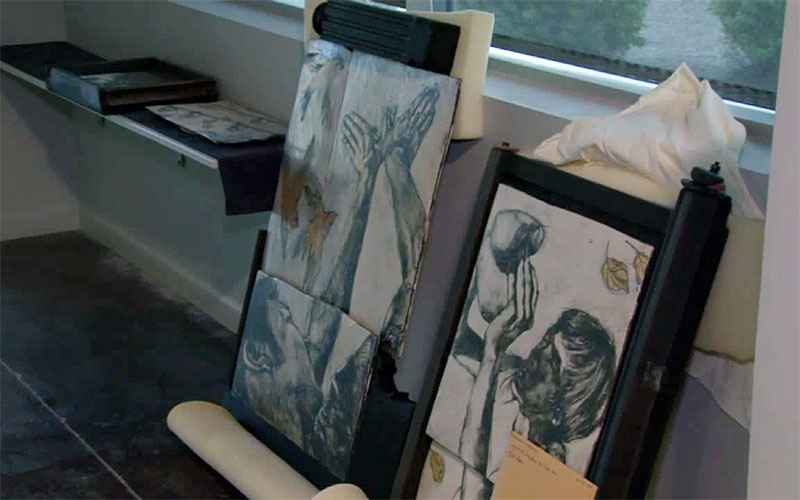The artists will have four months to claim pieces of trash for their art projects. (Photo by Elenee Dao/Cronkite News)