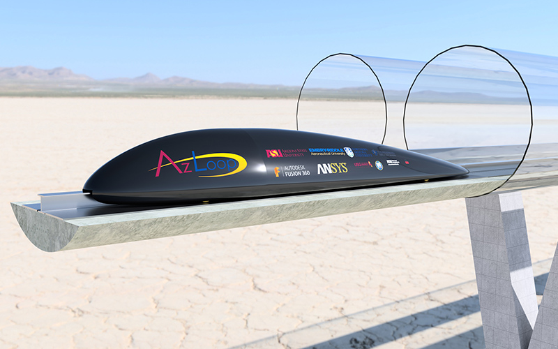 Students from several major Arizona schools have joined forces to form AZLoop and will  participate in SpaceX's Hyperloop competition. (Photo courtesy of AZLoop)