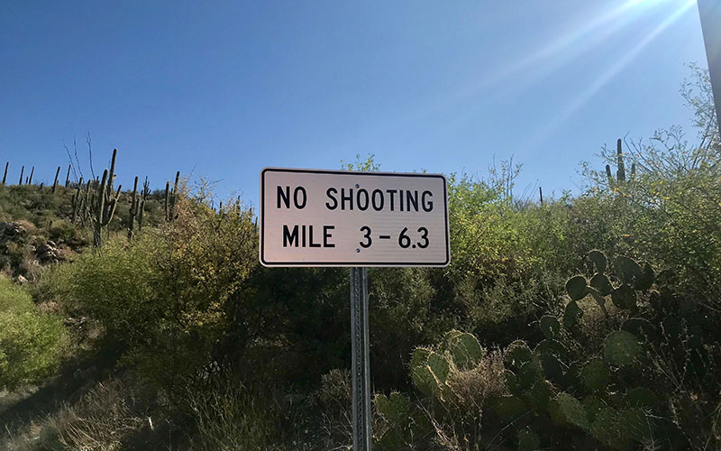 No shooting sign