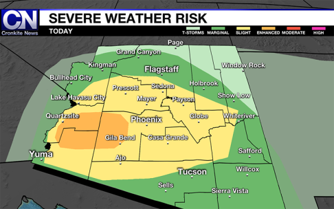 Strong to severe storms could break weather records statewide today ...