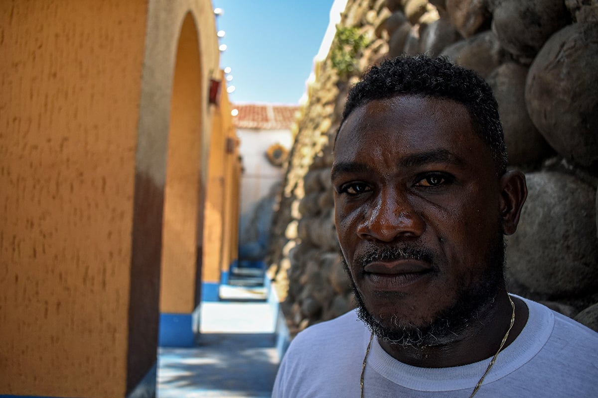 Haitian migrant Martin Nore, 40, relies on money from family to survive in Tapachula, Mexico, where this photo was taken March 4. He says the local economy clearly benefits from migrants. “We come here, we spend money. If someone’s relative or friend sends us money, we spend it here.” (Photo by Juliette Rihl/Cronkite Borderlands Project)
