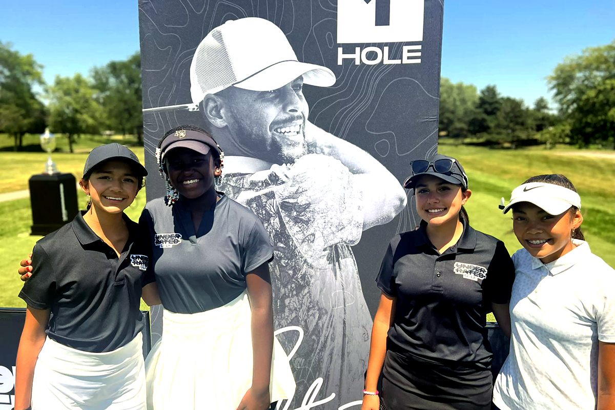 Natalia Lamadrid, Ashley Shaw, Alexis Lamadrid and Myla Robinson (left to right) are on the Underrated Tour as Desert Mashie junior members, where they are building friendships on and off the course. (Photo courtesy of Yanet Aceves-Lamadrid)
