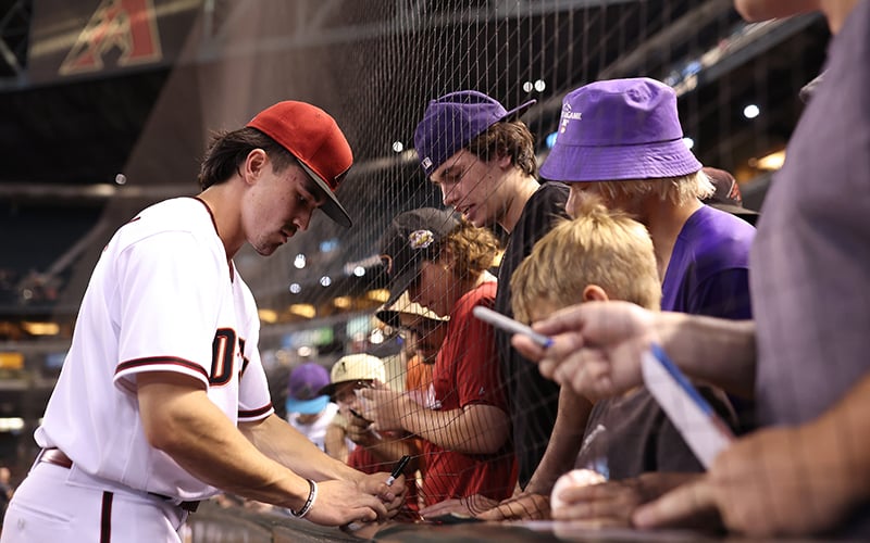 Arizona Diamondbacks rookie Corbin Carroll is one of many reasons for fans to remain optimistic about the future of the franchise. (Photo by Christian Petersen/Getty Images)