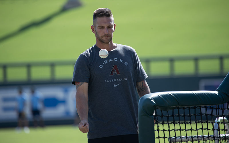 Loux faced major setbacks throughout his career alternating between the majors and minors, which eventually led to him hanging up his cleats after two Tommy John surgeries. (Photo by Grace Edwards/Cronkite News)