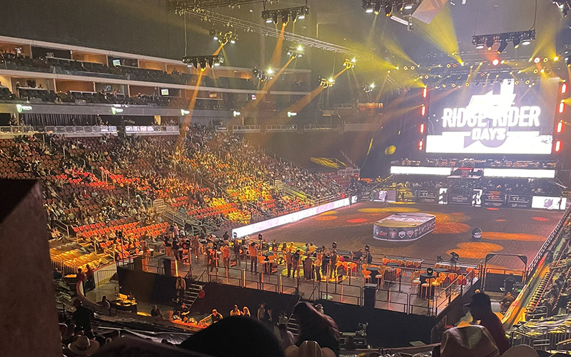 Desert Diamond Arena in Glendale was transformed for the Professional Bull Riders team competition recently featuring the Arizona Ridge Riders. (Photo by Michele Aerin/Cronkite News)