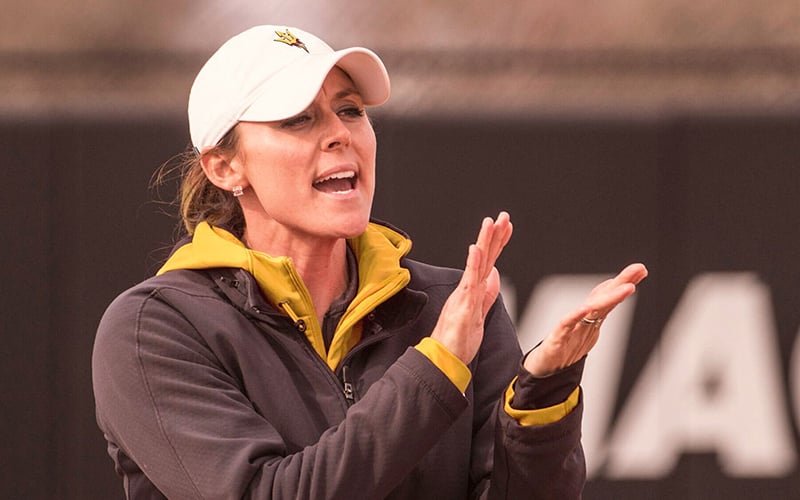 The biggest challenge for Arizona State’s new softball coach, Megan Bartlett, will be unifying a team that is a mix of freshmen, transfers and experienced veterans. (Photo courtesy Sun Devil Athletics)