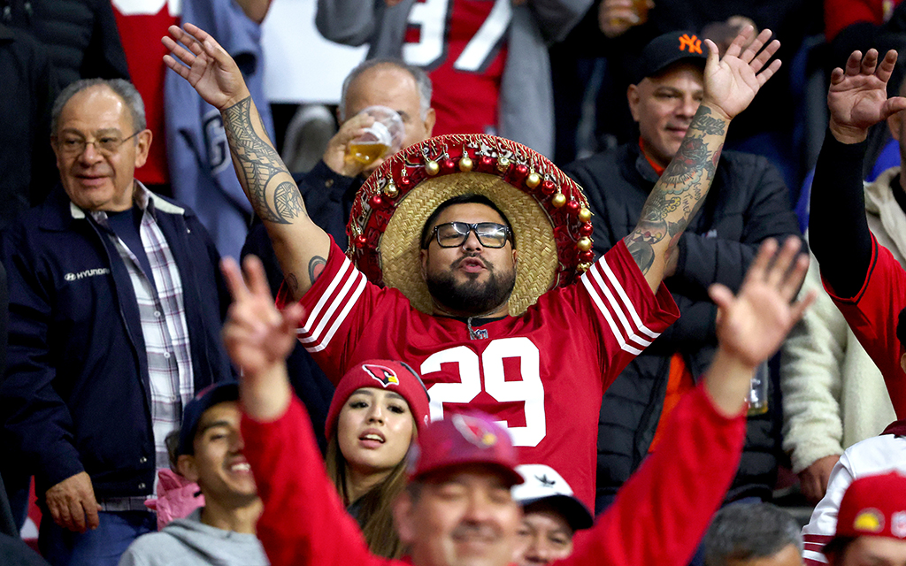 The stands at Estadio Azteca in Mexico City were filled with 49ers fans when San Francisco took on the Arizona Cardinals. (Photo by Sean M. Haffey/Getty Images)