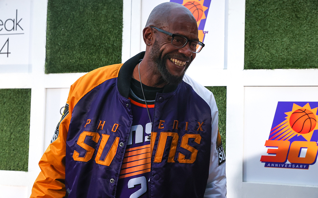 Former Phoenix Suns forward Richard Dumas, who averaged 15.8 points and 4.6 rebounds as a rookie during the 1992-93 season, attended Monday's Phoenix Suns Charities event at Steak 44. (Photo by Grace Edwards/Cronkite News)
