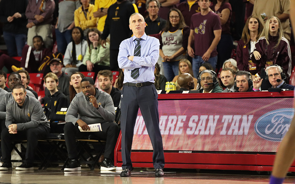 Arizona State coach Bobby Hurley remembers how he felt when his grandfather was diagnosed with lung cancer. (Photo by Brooklyn Hall/Cronkite News)