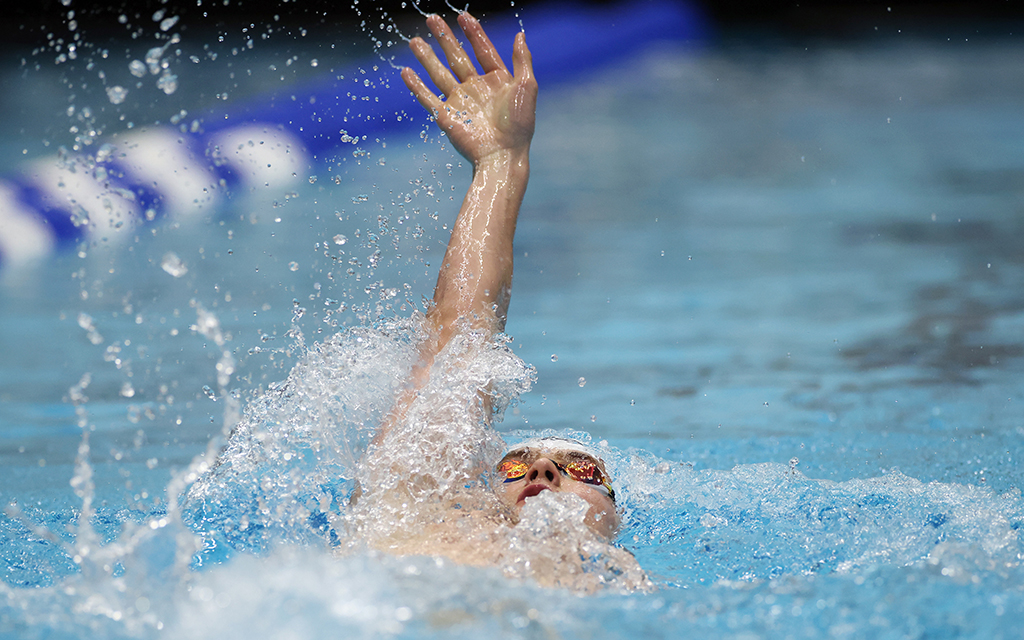 Arizona State swimmer Jack Wadsworth, a transfer from Ithica College, has found success in Tempe and has been a standout in backstroke competition. (Photo by Joe Robbins/NCAA Photos via Getty Images)