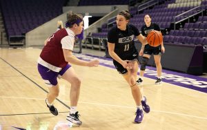 GCU junior Olivia Lane is averaging 12.1 points and 5.4 rebounds this season. (Photo by Brooklyn Hall/Cronkite News)