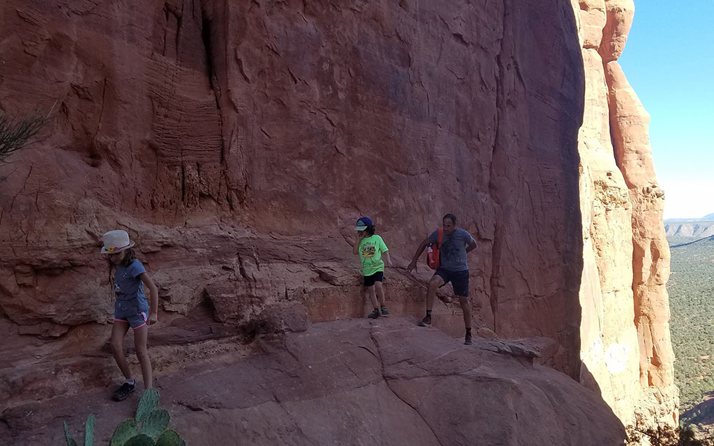 Michael Olson, right, has found a healthy alternative to sports gambling through hiking with his son, Felix. (Photo courtesy of Michael Olson)