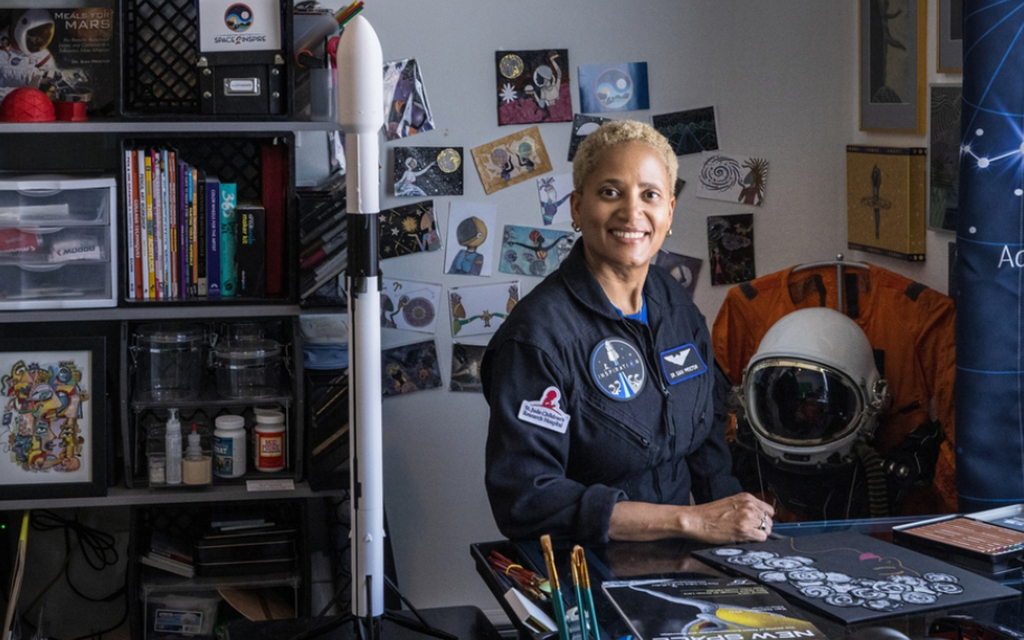 Astronaut and artist Sian Proctor is headlining Space2Inspire this weekend at Arizona State University as part of ASU’s Black History Month celebration. (Photo by Charlie Leight/ASU)