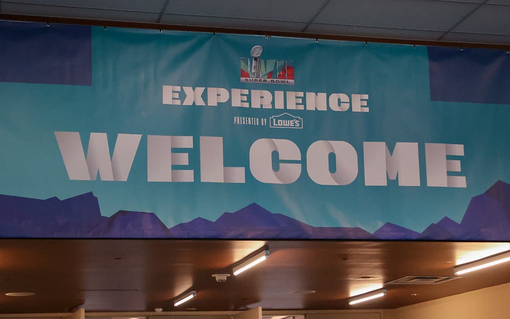 The Super Bowl Experience presented by Lowe's will invite attendees to participate in the "ultimate NFL experience." For $20, fans can kick a field goal and run the 40-yard dash, among other interactive activities, ahead of the big game. (Photo by Grace Edwards/Cronkite News)
