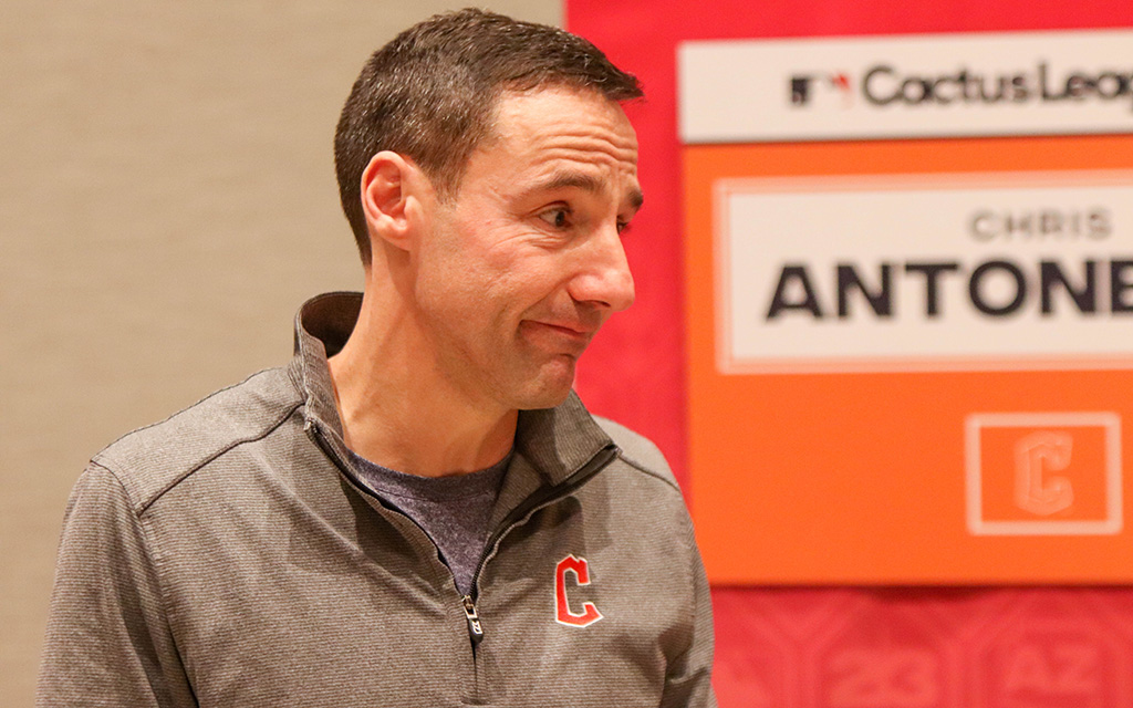 Chris Antonetti, President of Baseball Operations for the Cleveland Guardians, said that he hopes fans will be able to watch their games this season, on Bally Sports or elsewhere, but doesn’t know when a resolution will be reached. (Photo by Reece Andrews/Cronkite News)
