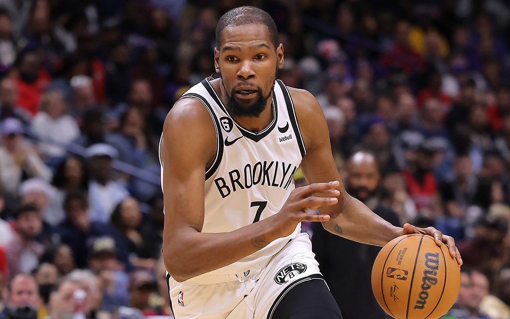 The Phoenix Suns become overnight favorites to win the Western Conference after pulling off a trade with the Brooklyn Nets for superstar Kevin Durant.(Photo by Jonathan Bachman/Getty Images)