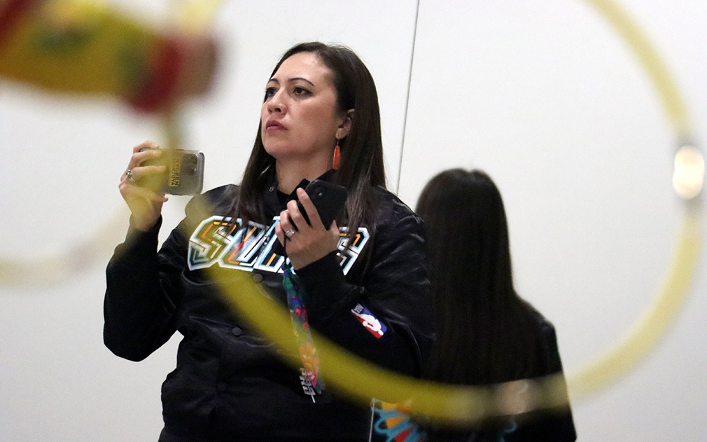 Ginger Sykes Torres is a Native American hoop dancer from the Navajo Nation and the developer of the Native American Hoop Dance class at Ballet Arizona. The class is open and free to Native American youth. Photo taken Feb. 8, 2023. (Photo by Izabella Hernandez/Cronkite News)