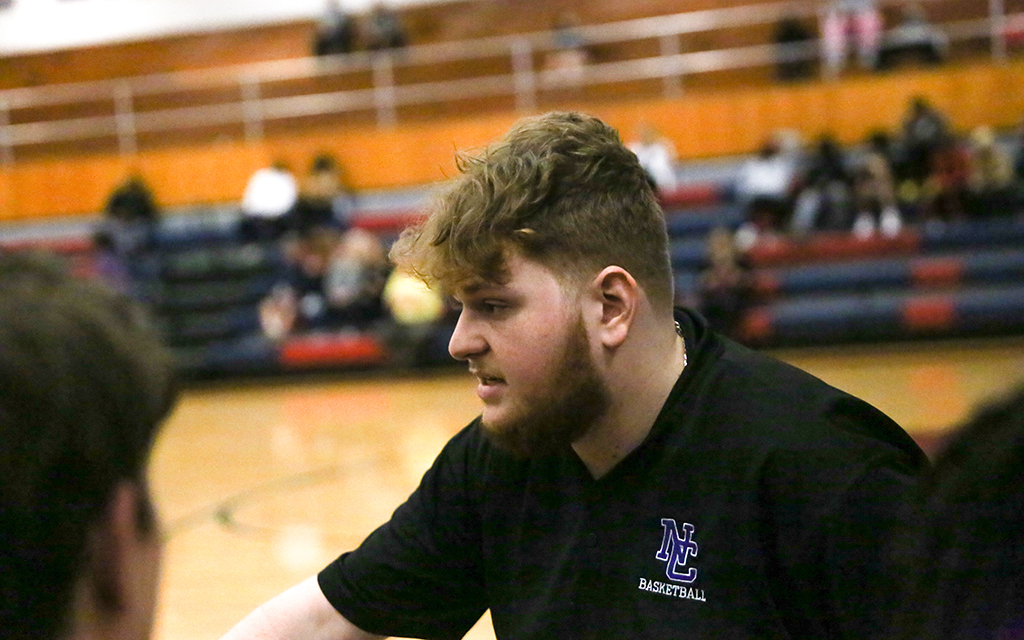 Philip Studer joined the North Canyon coaching staff as an assistant on the varsity team at 18 years old. After one season, the 20-year-old stepped in as the freshman coach. (Photo by Nikash Nath/Cronkite News)