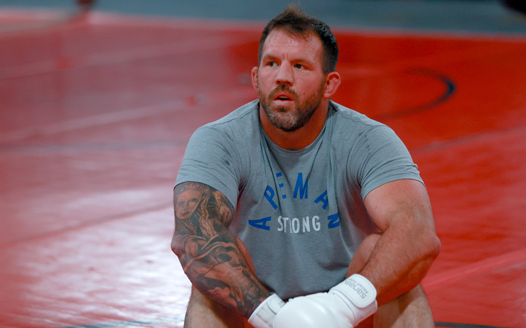 From fighting in a barn in Globe, Arizona, to headlining Saturday's Bellator 290, Ryan Bader paid his dues to become heavyweight champion. (Photo by Damian Rios/Cronkite News)