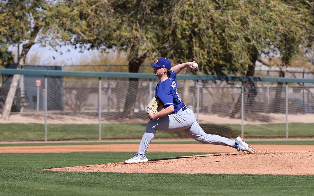 Shelby Miller, who signed with the Dodgers this offseason, prefers the flexibility of one-year contracts as a 10-year major leaguer. "I don't want to be locked down on a second-year option," the veteran pitcher said. (Photo by John Cascella/Cronkite News)
