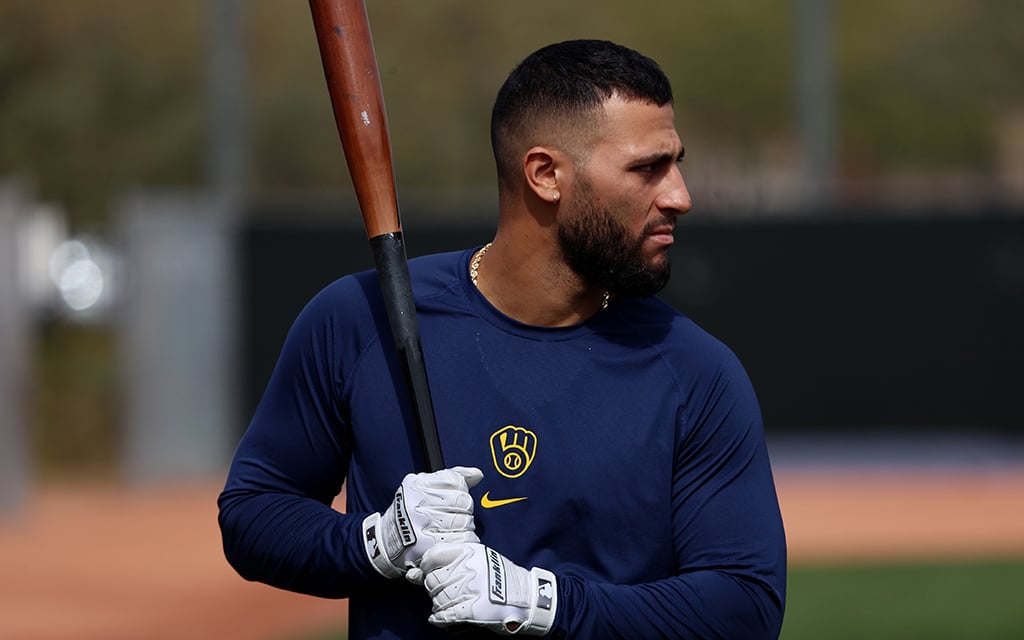 Abraham Toro's golden opportunity in Brewers spring training comes with stiff competition for the second base job. (Photo by Robert Crompton/Cronkite News)