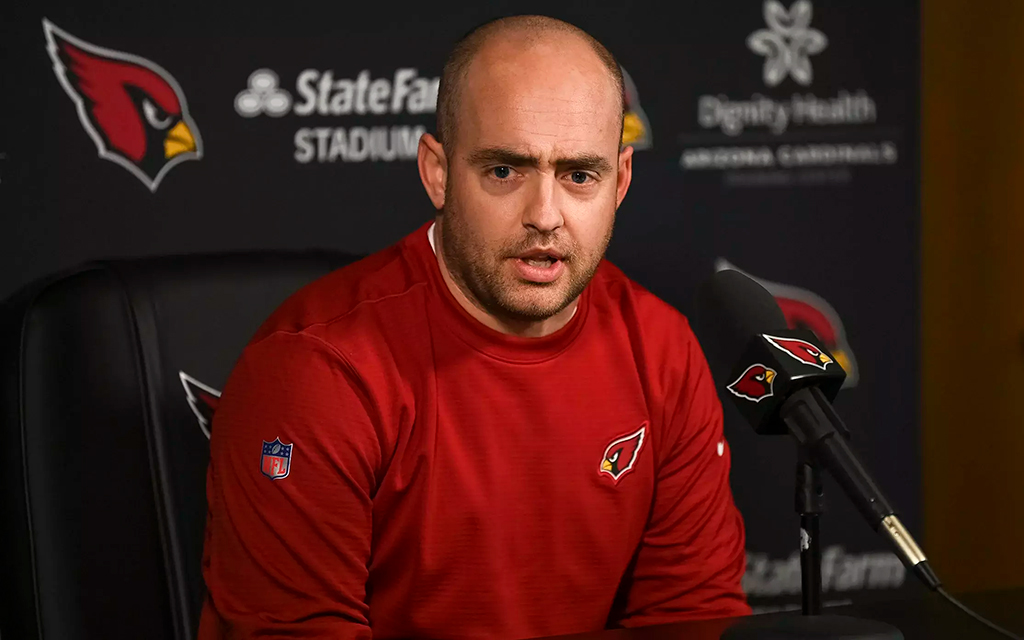 New Cardinals offensive coordinator Drew Petzing addressed Kyler Murray and said "one of the appealing things about this job to me was being able to work with a quarterback of his caliber." (Photo courtesy of Arizona Cardinals)