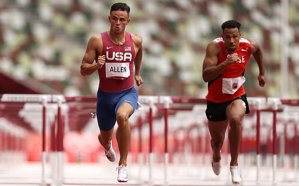 Devon Allen is a two-time Olympian but soon will add being an active member of a Super Bowl team to his mix of remarkable athletic achievements. (Photo by Cameron Spencer/Getty Images)