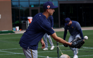 Brewers non-roster spring training invitee Robert Gasser, 23, said that confidence has been key to his progression in the minor leagues. (Photo by Robert Crompton/Cronkite News)