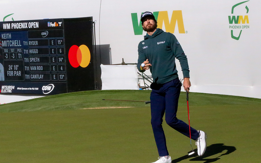Sam Ryder finished among the top 10 after the second day of competition at the WM Phoenix Open and is in a position to benefit from the tournament's increased purse. (Photo by Nikash Nath/Cronkite News)