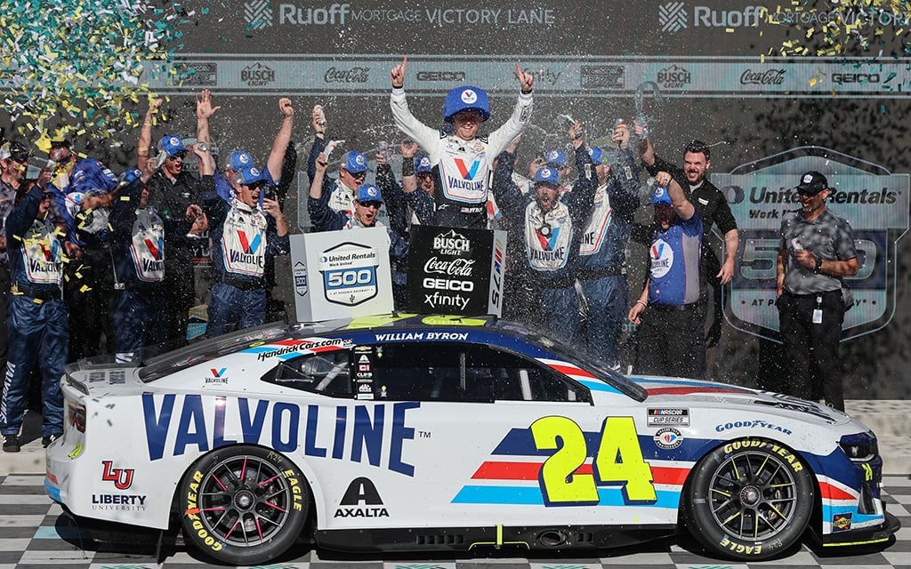 William Byron is on a roll after earning his second consecutive win Sunday at NASCAR’s United Rentals 500 Cup Series at Phoenix Raceway. (Photo by Grace Edwards/Cronkite News)