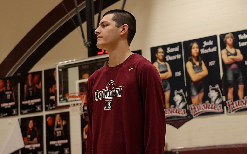 Hamilton boys freshman assistant coach Cris Valle has successfully transitioned from player to coach, while balancing the demands of his school work at Arizona State University. (Photo by Hayden Cilley/Cronkite News)