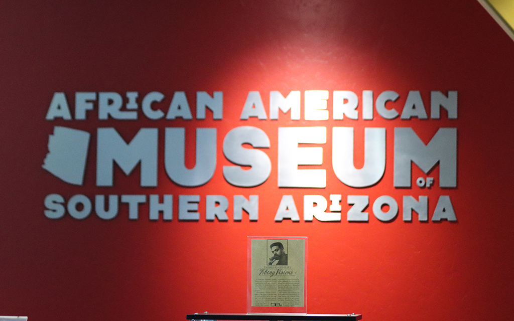 A sign for the African American Museum of Southern Arizona.