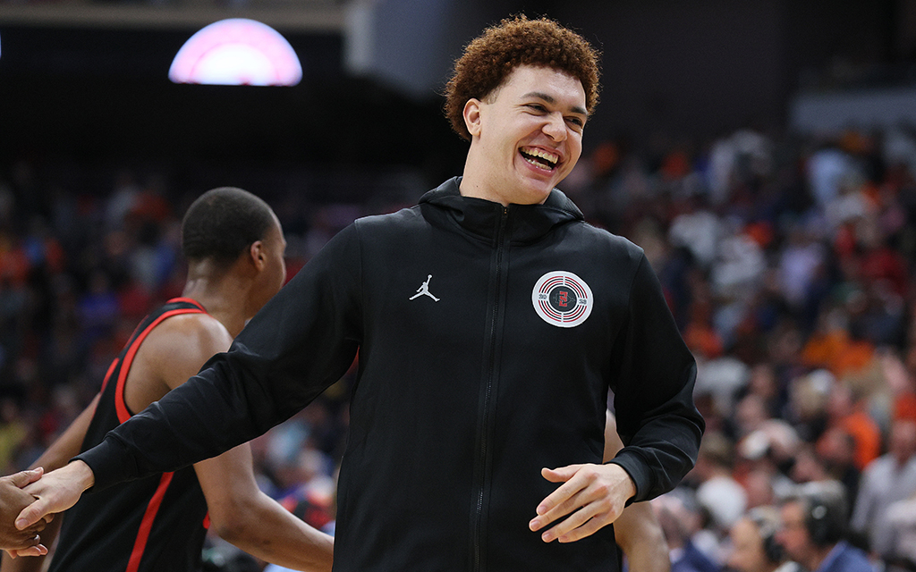Phoenix native Elijah Saunders helped Sunnyslope High win a state championship as a junior. He signed with San Diego State because its basketball program reflected similar values. (Photo by Andy Lyons/Getty Images)