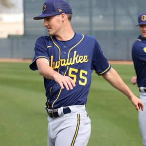 Hoby Milner was surprised by his addition to the 40-man roster in 2022. One year later, he's intent on further establishing himself in the Milwaukee Brewers bullpen. (Photo by Robert Crompton/Cronkite News)
