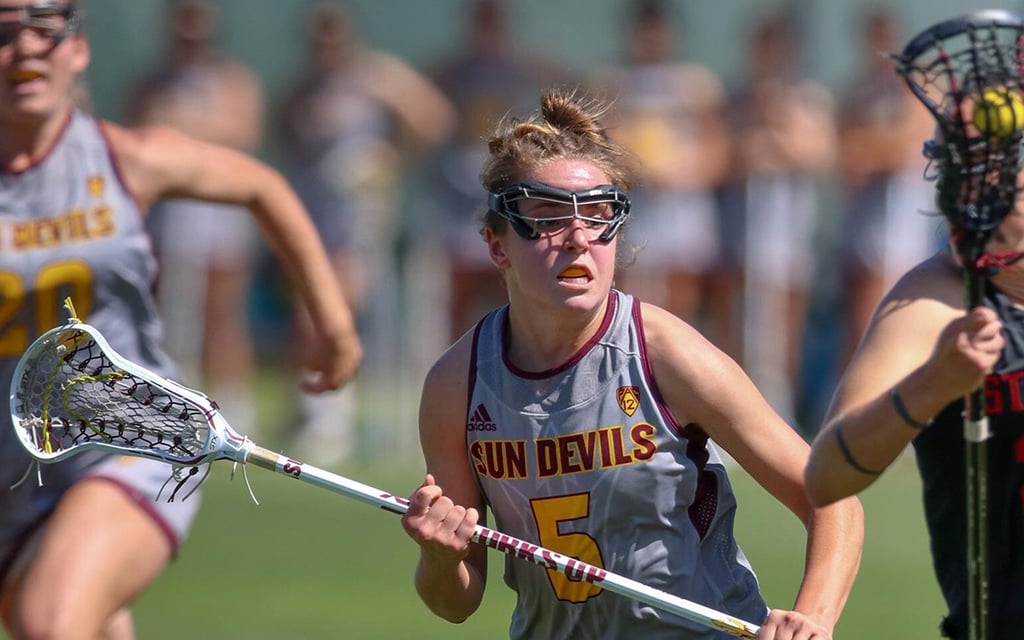 Kaylon Buckner, a fifth-year player on the Arizona State women’s lacrosse team, said despite the adversity she has faced in her career, “I’m just grateful to play the sport every day, and I want my teammates to know that.” (Photo courtesy of Sun Devil Athletics)