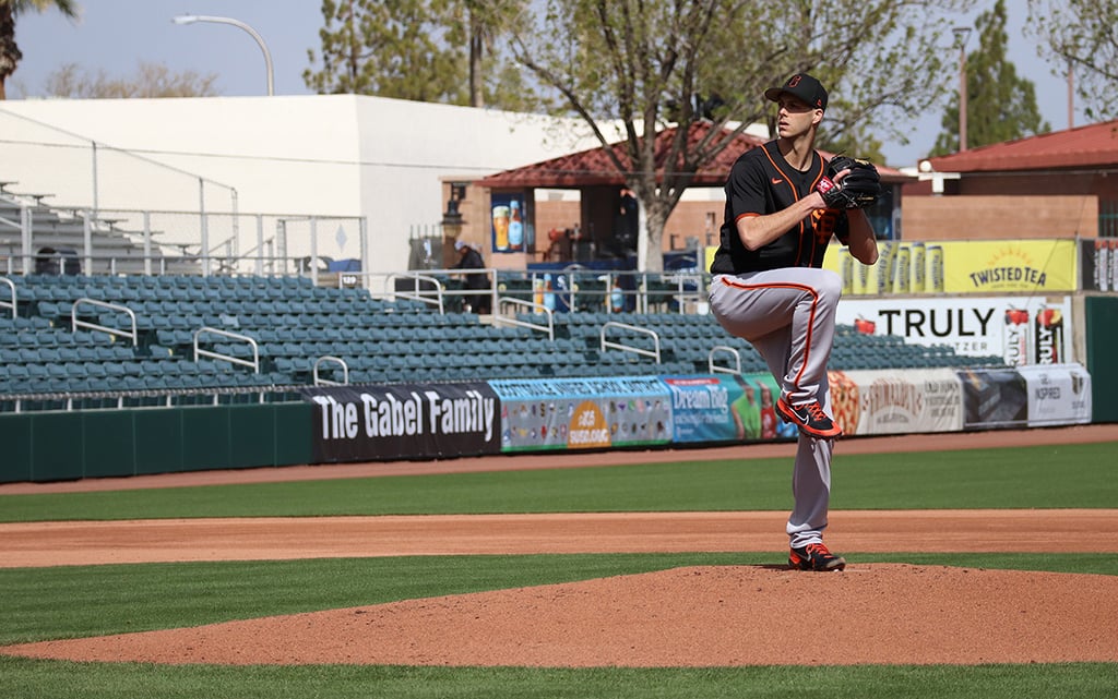 Taylor Rogers hopes to regain his 2021 form in his first season with the San Francisco Giants. (Photo by Kaitlyn Parohinog/Cronkite News)