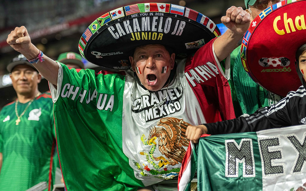 A large contingent of Mexico fans showed up at State Farm Stadium for their friendly against the United States Men’s National Team at State Farm Stadium Wednesday night. (Photo by Shaun Clark/ISI Photos/Getty Images)