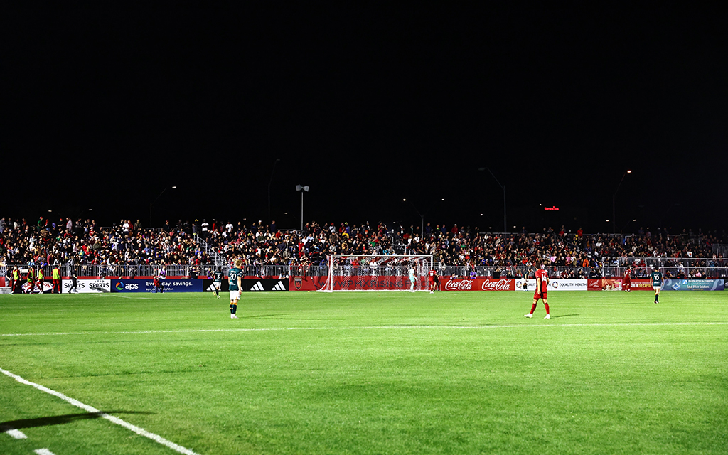 On the move throughout the Valley in recent seasons, Phoenix Rising attracted over 10,000 fans in the club's first game at their new stadium. (Photos courtesy of Phoenix Rising FC)