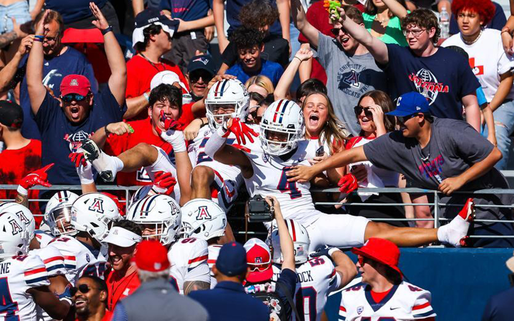 A record crowd of 23,273 packed Arizona Stadium for the Wildcats' spring football game Saturday. UArizona hopes to build off last season in Jedd Fisch's third year with the program. (Photo by Mike Christy/Arizona Athletics)