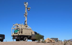 A mobile surveillance capability device sits atop a truck in Pima County. (Photo courtesy of Electronic Frontier Foundation)