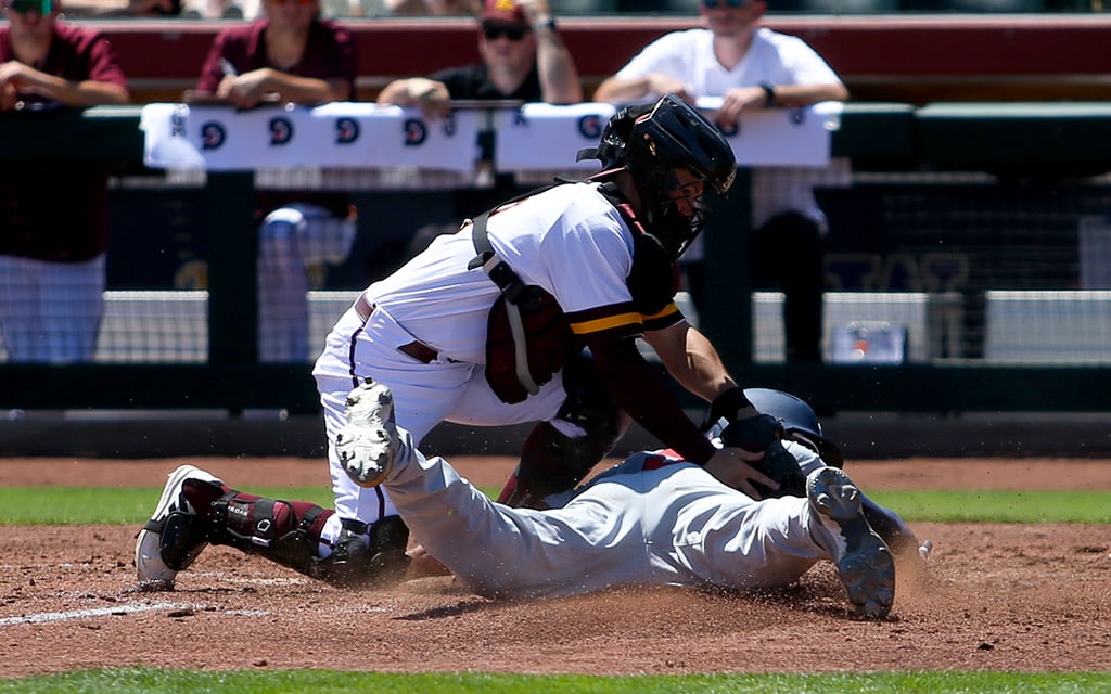 ASU baseball hopes to turn around its fortunes Thursday against Oregon State in the Pac-12 tournament at Scottsdale Stadium. (Photo by Joey Plishka/Cronkite News)