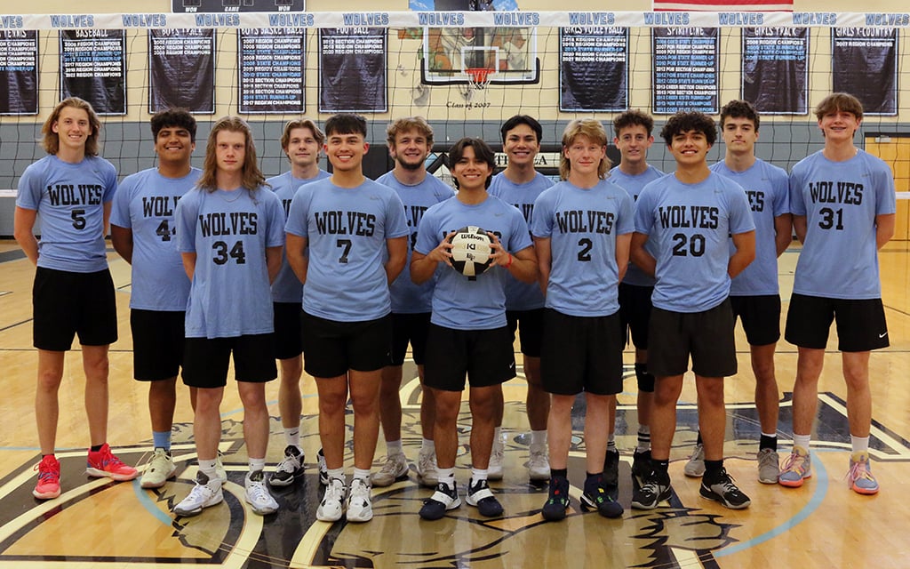 The Wolves started a boys volleyball program just three years ago and are now considered one of the 4A division’s top teams with only four losses. (Photo courtesy of Estella Foothills High School)